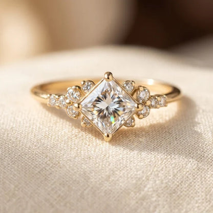 Gold Diamond Twist Ring