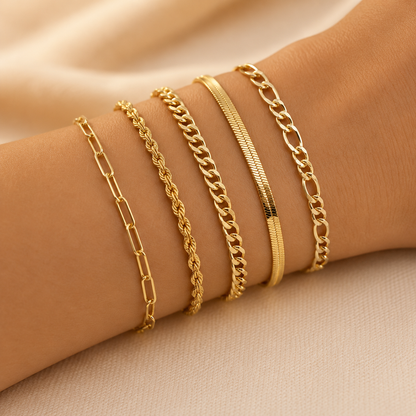 Ellis Gold Bracelet Set