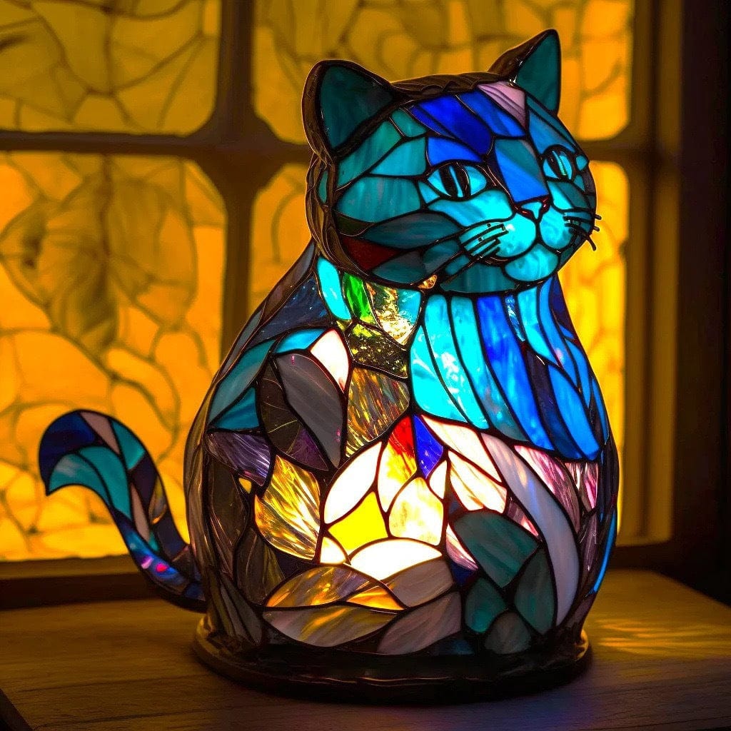 Blue Nala Cat Globe Lamp