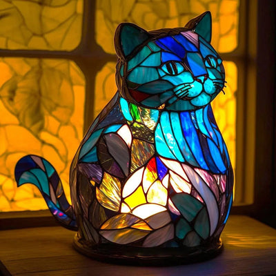 Blue Nala Cat Globe Lamp