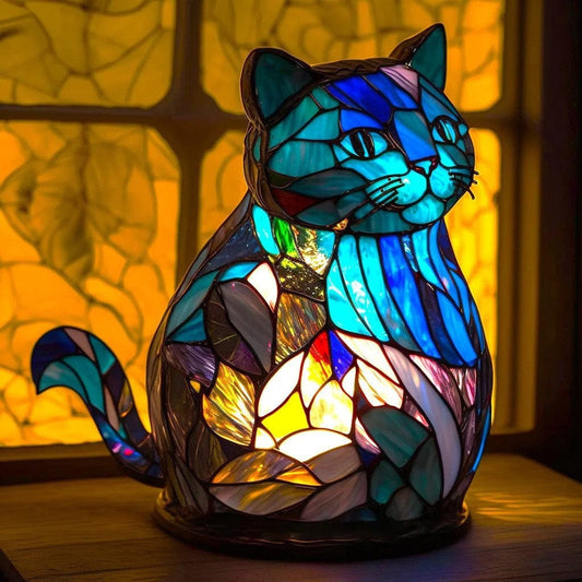 Blue Nala Cat Globe Lamp