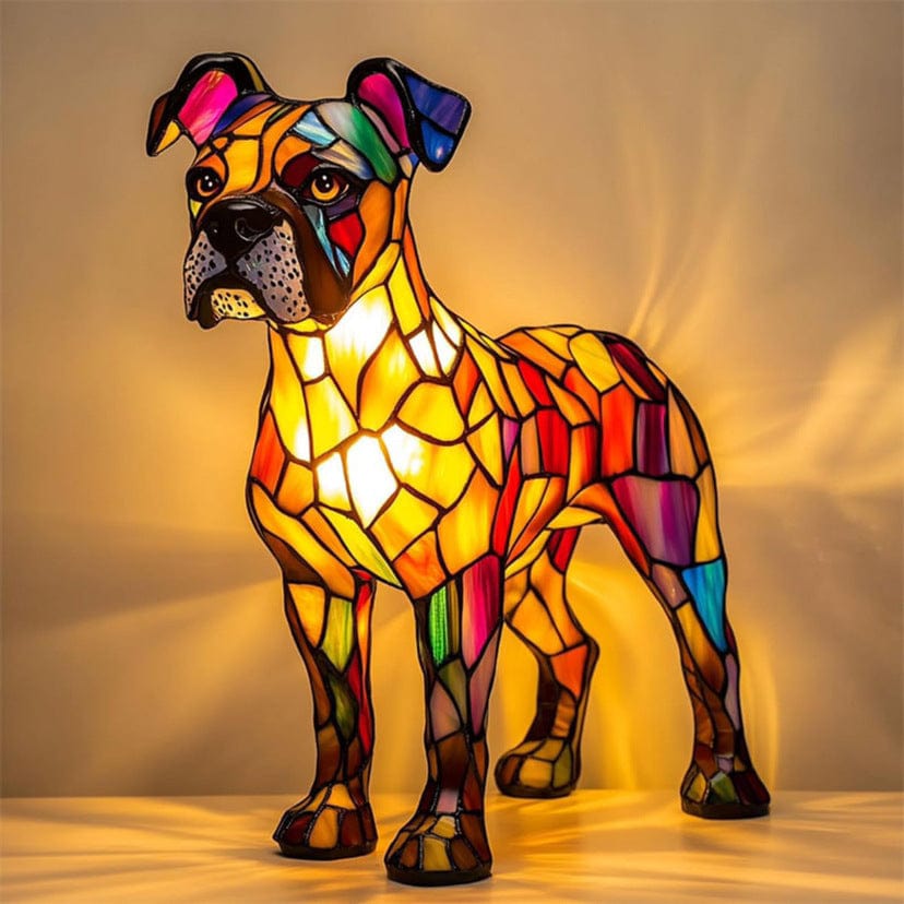 Tyson Boxer Dog Glow Lamp